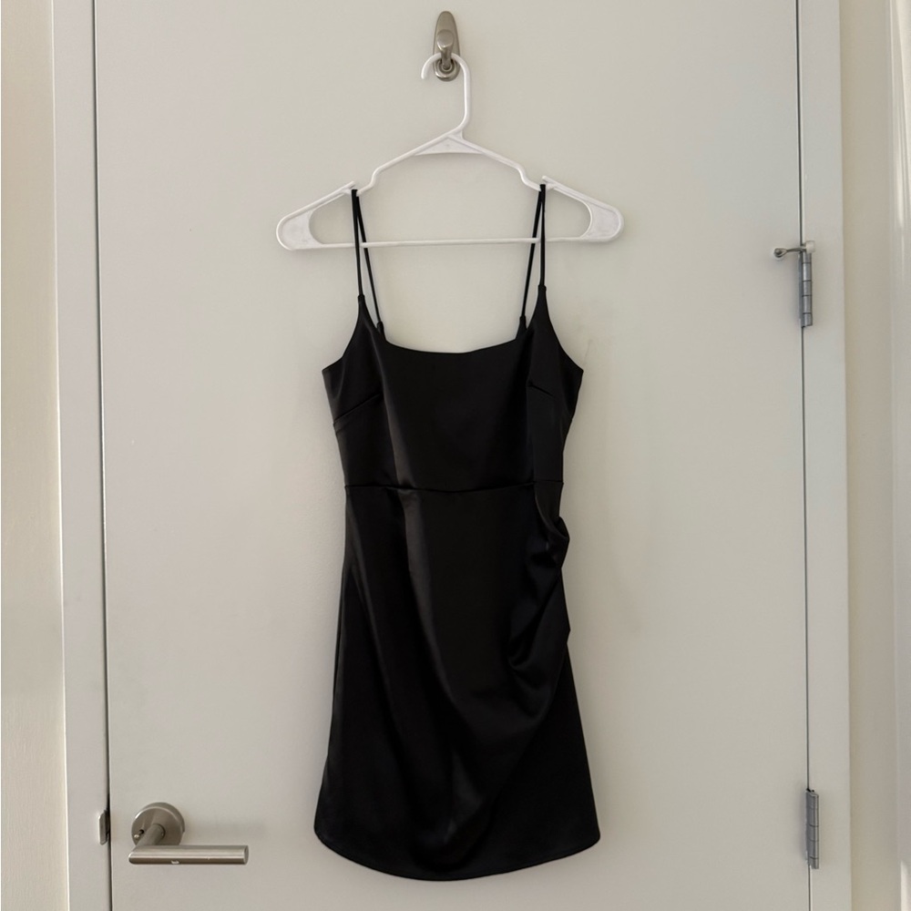 Elegant Black Spaghetti Strap Dress